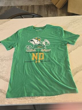 Under Armour Green Notre Dame Leprechaun Graphic Tee